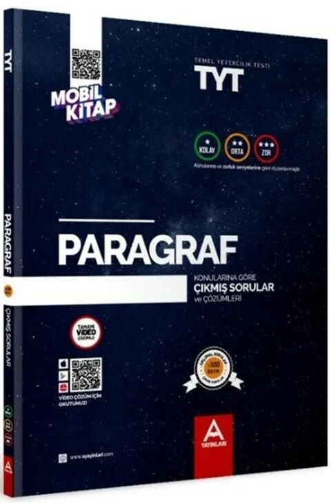 A Yayınları TYT Paragraf Konularına ve Zorluk Derecelerine Göre Çıkmış Soru ve Çözümleri A Yayınları TYT Paragraf Konularına ve Zorluk Derecelerine Göre Çıkmış Soru ve Çözümleri