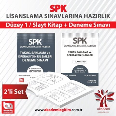 Akademi Eğitim SPK Takas Slayt Deneme Sınavı 2 li Set Akademi Eğitim SPK Takas Slayt Deneme Sınavı 2 li Set