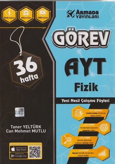 Armada Yayınları AYT Fizik 36 Hafta Yeni Nesil Çalışma Föyleri Armada Yayınları AYT Fizik 36 Hafta Yeni Nesil Çalışma Föyleri