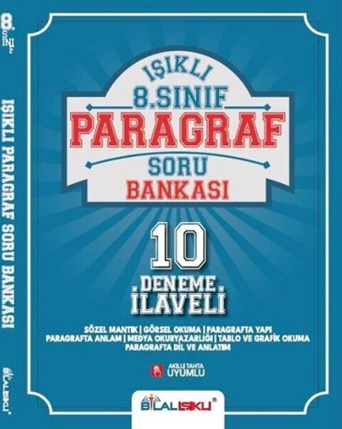 Bilal Işıklı Yayınları 8. Sınıf Paragraf Işıklı Soru Bankası 10 Deneme İlaveli Bilal Işıklı Yayınları 8. Sınıf Paragraf Işıklı Soru Bankası 10 Deneme İlaveli