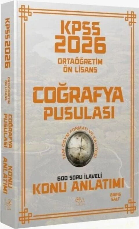 CBA Yayınları 2026 KPSS Lise Ortaöğretim Ön Lisans Coğrafya Pusulası Konu Anlatımı CBA Yayınları 2026 KPSS Lise Ortaöğretim Ön Lisans Coğrafya Pusulası Konu Anlatımı