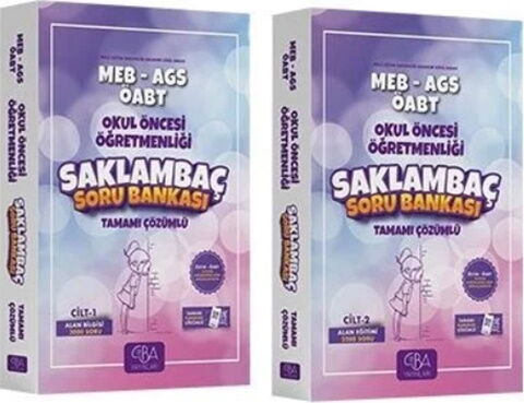 CBA Yayınları ÖABT MEB AGS Okul Öncesi Öğretmenliği Saklambaç Soru Bankası Set CBA Yayınları ÖABT MEB AGS Okul Öncesi Öğretmenliği Saklambaç Soru Bankası Set