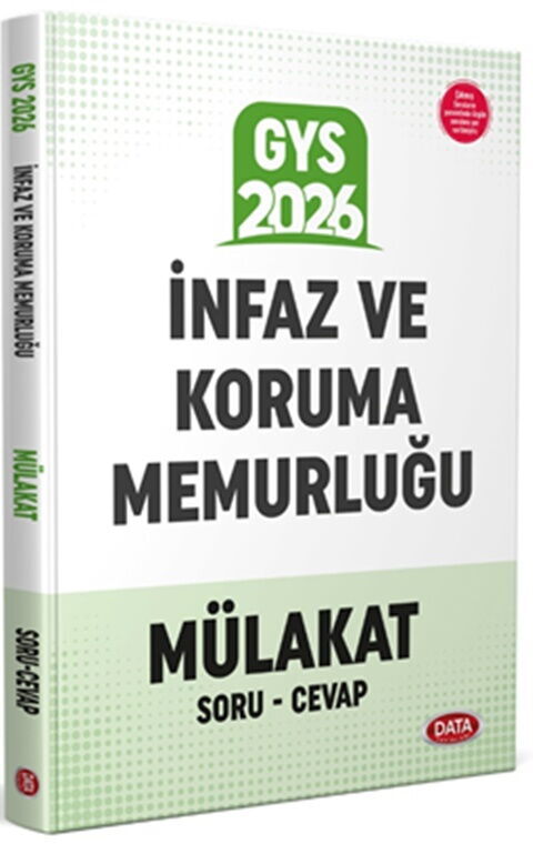Data Yayınları 2026 İnfaz ve Koruma Memurluğu Mülakat Sınavı Soru Cevap Data Yayınları 2026 İnfaz ve Koruma Memurluğu Mülakat Sınavı Soru Cevap