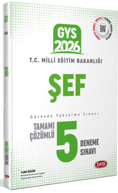 Data Yayınları 2026 Milli Eğitim Bakanlığı Şef GYS Tamamı Çözümlü 5 Deneme Sınavı Data Yayınları 2026 Milli Eğitim Bakanlığı Şef GYS Tamamı Çözümlü 5 Deneme Sınavı