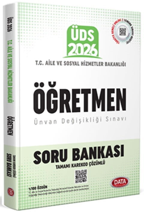 Data Yayınları 2026 T.C. Aile ve Sosyal Hizmetler Bakanlığı ÜDS Öğretmen Kadrosu Soru Bankası Data Yayınları 2026 T.C. Aile ve Sosyal Hizmetler Bakanlığı ÜDS Öğretmen Kadrosu Soru Bankası