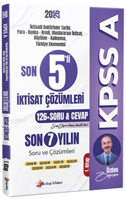Dizgi Kitap 2026 KPSS A Son 5 li İktisat Son 7 Yıl Tamamı Çözümlü Orijinal Çıkmış Sorular 1. Kitap Dizgi Kitap 2026 KPSS A Son 5 li İktisat Son 7 Yıl Tamamı Çözümlü Orijinal Çıkmış Sorular 1. Kitap