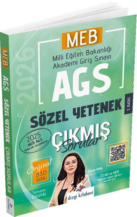 Dizgi Kitap 2026 MEB AGS Tamamı Video Çözümlü Sözel Yetenek Çıkmış Sorular Dizgi Kitap 2026 MEB AGS Tamamı Video Çözümlü Sözel Yetenek Çıkmış Sorular