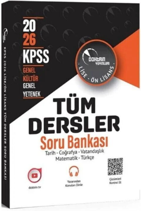 Doktrin Yayınları 2026 KPSS Lise Ön Lisans Tüm Dersler Soru Bankası Doktrin Yayınları 2026 KPSS Lise Ön Lisans Tüm Dersler Soru Bankası