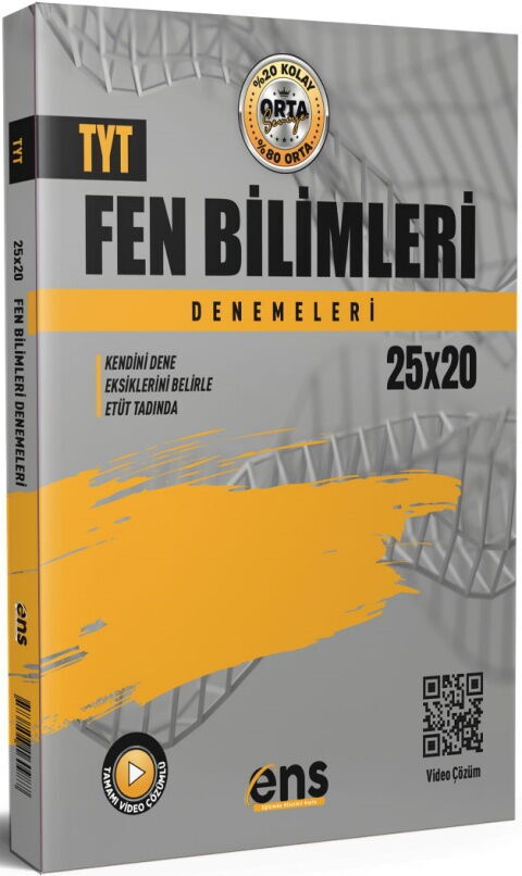 ENS Yayınları TYT Fen Bilimleri 20 x 25 li Denemeleri ENS Yayınları TYT Fen Bilimleri 20 x 25 li Denemeleri