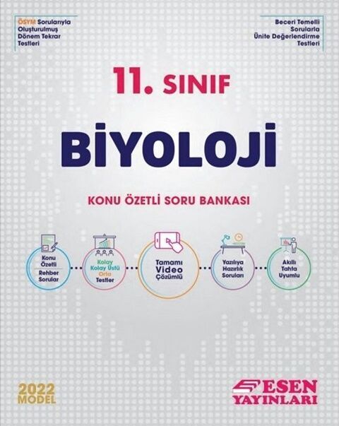 Esen Yayınları 2022 11. Sınıf Biyoloji Konu Özetli Soru Bankası Esen Yayınları 2022 11. Sınıf Biyoloji Konu Özetli Soru Bankası
