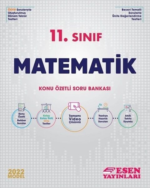 Esen Yayınları 2022 11. Sınıf Matematik Konu Özetli Soru Bankası Esen Yayınları 2022 11. Sınıf Matematik Konu Özetli Soru Bankası