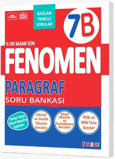 Fenomen Okul Yayınları 7. Sınıf Paragraf B Fenomen Soru Bankası Fenomen Okul Yayınları 7. Sınıf Paragraf B Fenomen Soru Bankası