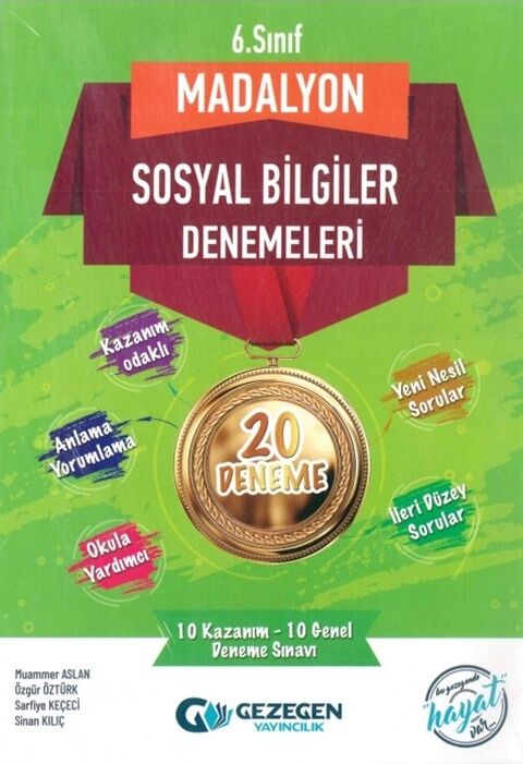 Gezegen Yayınları 6. Sınıf Madalyon 20li Sosyal Bilgiler Denemeleri Gezegen Yayınları 6. Sınıf Madalyon 20li Sosyal Bilgiler Denemeleri