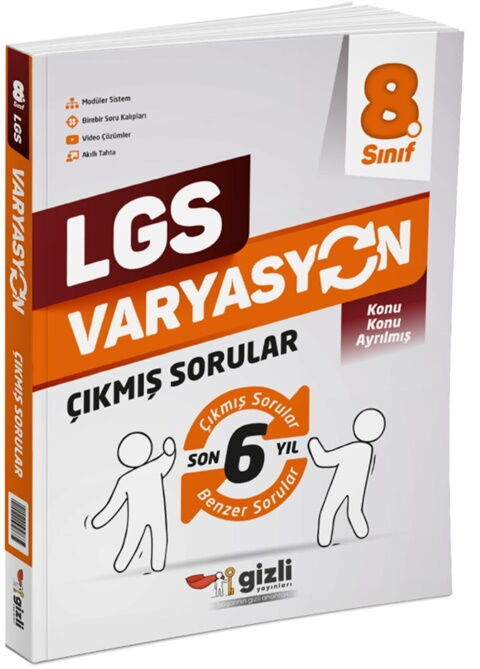 Gizli Yayınları 8. Sınıf LGS VARYASYON Son 6 Yıl Konu Konu Çıkmış Sorular Gizli Yayınları 8. Sınıf LGS VARYASYON Son 6 Yıl Konu Konu Çıkmış Sorular