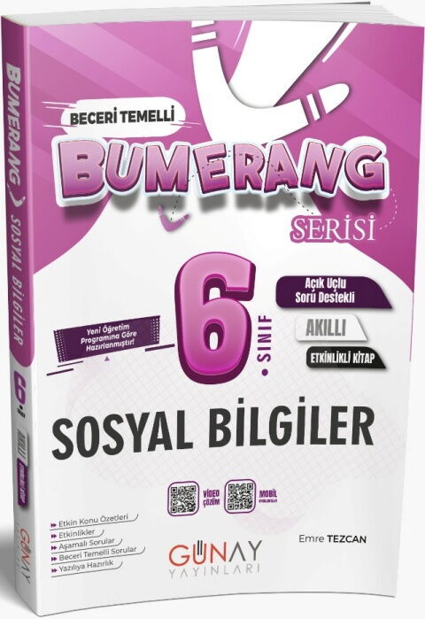 Günay Yayınları 6. Sınıf Sosyal Bilgiler Etkinlikli Bumerang Serisi Günay Yayınları 6. Sınıf Sosyal Bilgiler Etkinlikli Bumerang Serisi