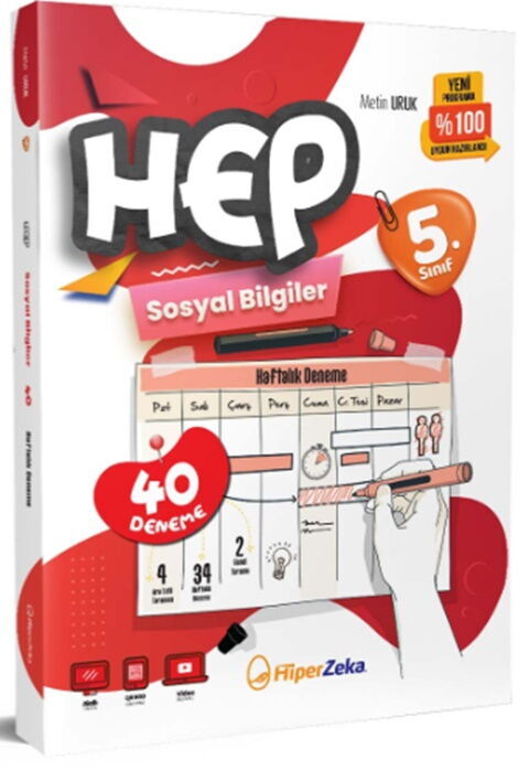 Hiper Zeka Yayınları 5. Sınıf Hep Sosyal Bilgiler 40 Haftalık Deneme Hiper Zeka Yayınları 5. Sınıf Hep Sosyal Bilgiler 40 Haftalık Deneme