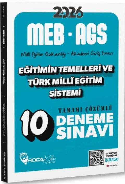 Hoca Kafası 2026 MEB AGS Eğitimin Temelleri ve Türk Milli Eğitim Sistemi 10 Deneme Hoca Kafası 2026 MEB AGS Eğitimin Temelleri ve Türk Milli Eğitim Sistemi 10 Deneme