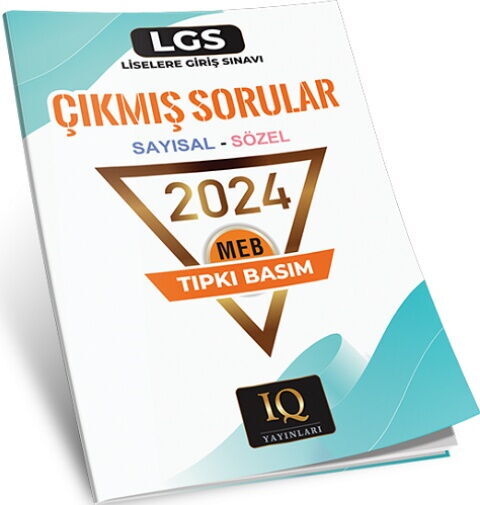 IQ Yayınları 8. Sınıf LGS 2024 Sayısal Sözel Çıkmış Sorular Tıpkı Basım IQ Yayınları 8. Sınıf LGS 2024 Sayısal Sözel Çıkmış Sorular Tıpkı Basım