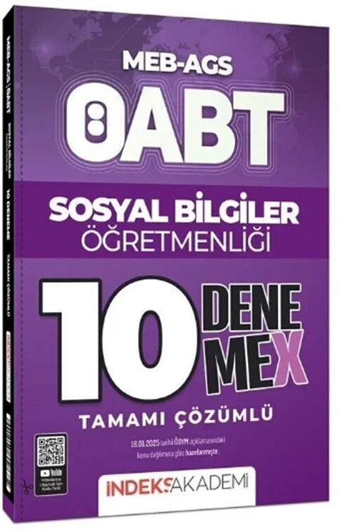 İndeks Akademi ÖABT MEB AGS Sosyal Bilgiler Öğretmenliği 10 DenemeX İndeks Akademi ÖABT MEB AGS Sosyal Bilgiler Öğretmenliği 10 DenemeX