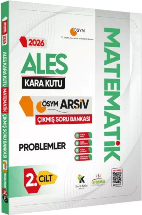 İnformal Yayınları 2026 ALES Matematik Kara Kutusu Problemler ÖSYM Çıkmış Soru Bankası 2. Cilt İnformal Yayınları 2026 ALES Matematik Kara Kutusu Problemler ÖSYM Çıkmış Soru Bankası 2. Cilt
