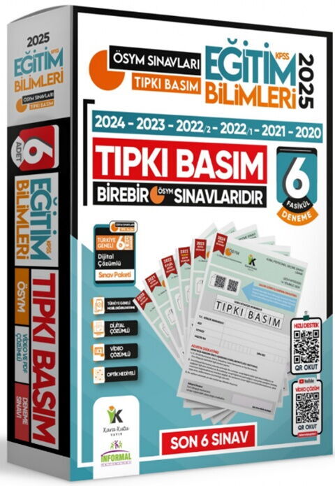 İnformal Yayınları 2026 KPSS Eğitim Bilimleri ÖSYM Tıpkı Basım Çıkmış Soru 6lı Deneme İnformal Yayınları 2026 KPSS Eğitim Bilimleri ÖSYM Tıpkı Basım Çıkmış Soru 6lı Deneme