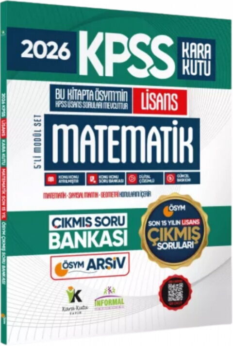 İnformal Yayınları 2026 KPSS Matematik FULL Lisans Son 15 Yıl ÖSYM Çıkmış Soru Bankası İnformal Yayınları 2026 KPSS Matematik FULL Lisans Son 15 Yıl ÖSYM Çıkmış Soru Bankası