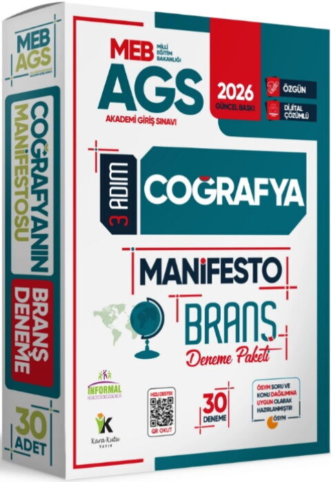 İnformal Yayınları 2026 MEB AGS Coğrafya Manifesto Branş 30 Deneme İnformal Yayınları 2026 MEB AGS Coğrafya Manifesto Branş 30 Deneme