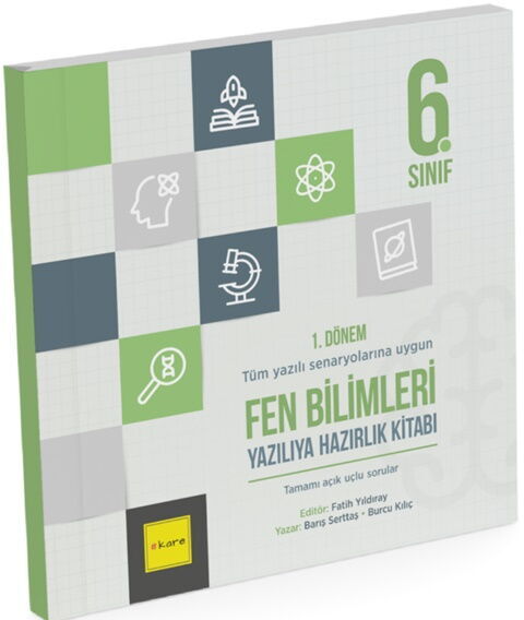 Kare Yayınları 6. Sınıf 1. Dönem Fen Bilimleri Yazılıya Hazırlık Kitabı Kare Yayınları 6. Sınıf 1. Dönem Fen Bilimleri Yazılıya Hazırlık Kitabı