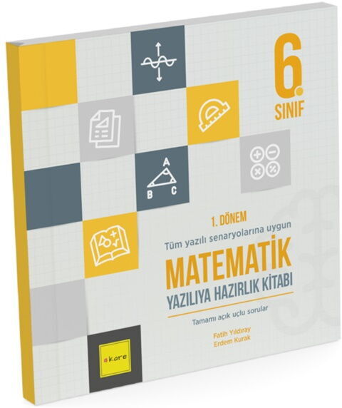 Kare Yayınları 6. Sınıf 1. Dönem Matematik Yazılıya Hazırlık Kitabı Kare Yayınları 6. Sınıf 1. Dönem Matematik Yazılıya Hazırlık Kitabı