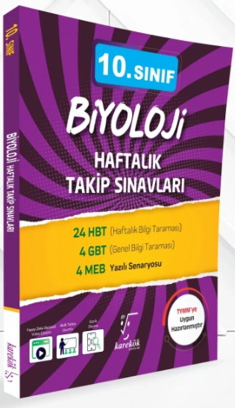 Karekök Yayınları 10. Sınıf Biyoloji Haftalık Takip Sınavları Karekök Yayınları 10. Sınıf Biyoloji Haftalık Takip Sınavları