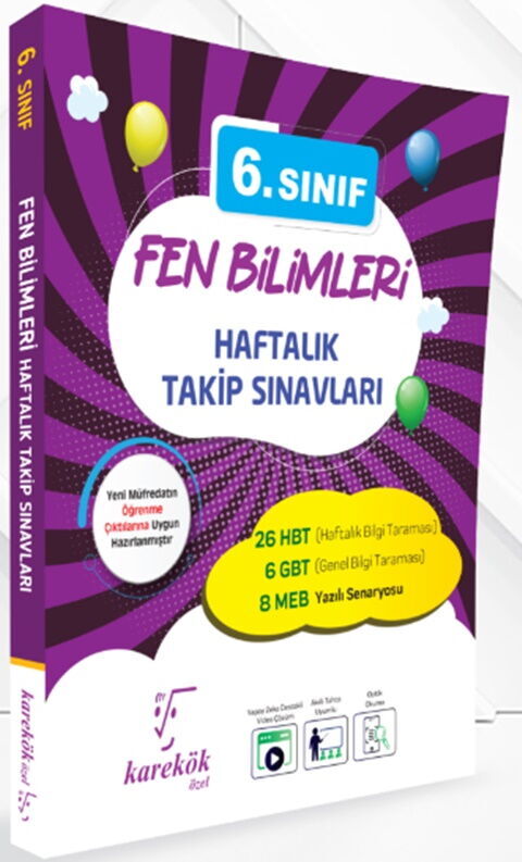 Karekök Yayınları 6. Sınıf Fen Bilimleri Haftalık Takip Sınavları Karekök Yayınları 6. Sınıf Fen Bilimleri Haftalık Takip Sınavları