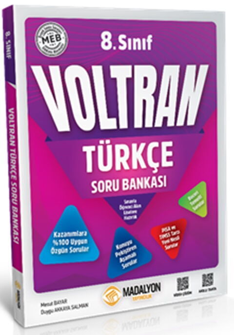 Madalyon Yayınları 8. Sınıf Türkçe Voltran Soru Bankası Madalyon Yayınları 8. Sınıf Türkçe Voltran Soru Bankası
