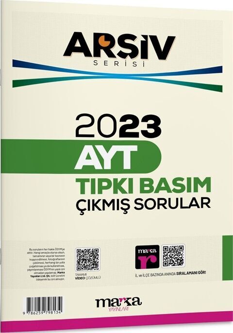 Marka Yayınları 2023 AYT Arşiv Serisi Tıpkı Basım Çıkmış Sorular Marka Yayınları 2023 AYT Arşiv Serisi Tıpkı Basım Çıkmış Sorular