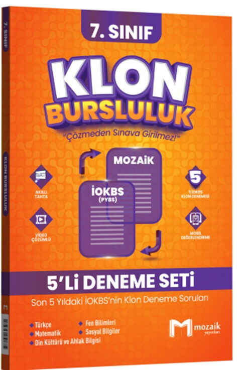Mozaik Yayınları 7. Sınıf Klon 5 li Deneme Seti Mozaik Yayınları 7. Sınıf Klon 5 li Deneme Seti
