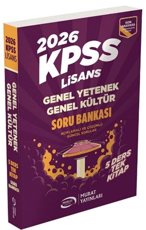 Murat Yayınları 2026 KPSS Lisans Genel Yetenek Genel Kültür Soru Bankası Murat Yayınları 2026 KPSS Lisans Genel Yetenek Genel Kültür Soru Bankası