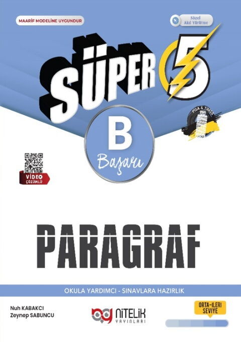 Nitelik Yayınları 5. Sınıf Paragraf Süper B Soru Kitabı Nitelik Yayınları 5. Sınıf Paragraf Süper B Soru Kitabı