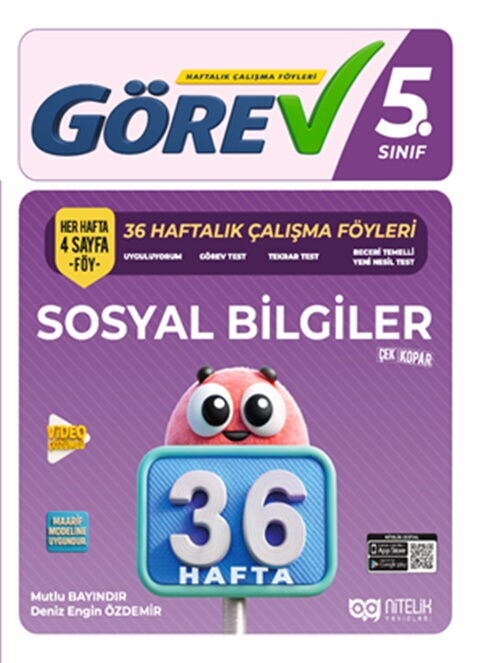 Nitelik Yayınları 5. Sınıf Sosyal Bilgiler Görev 36 Hafta Çalışma Föyleri Nitelik Yayınları 5. Sınıf Sosyal Bilgiler Görev 36 Hafta Çalışma Föyleri