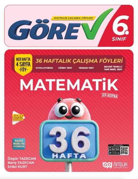 Nitelik Yayınları 6. Sınıf Matematik Görev 36 Haftalık Çalışma Föyleri Nitelik Yayınları 6. Sınıf Matematik Görev 36 Haftalık Çalışma Föyleri