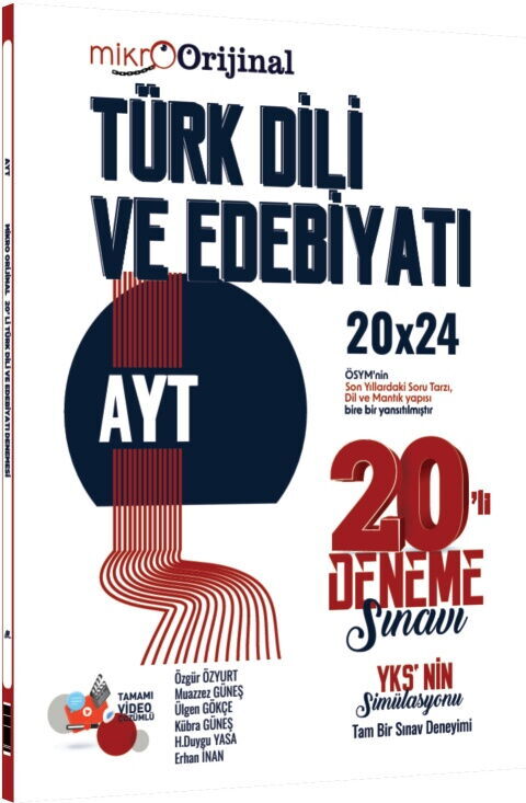 Orijinal Mikro AYT Türk Dili ve Edebiyatı 20 li Deneme Sınavı Orijinal Mikro AYT Türk Dili ve Edebiyatı 20 li Deneme Sınavı