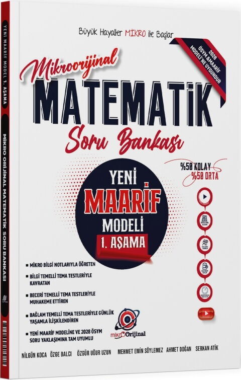 Orijinal Mikro Matematik Maarif Modeli 1. Aşama Soru Bankası Orijinal Mikro Matematik Maarif Modeli 1. Aşama Soru Bankası