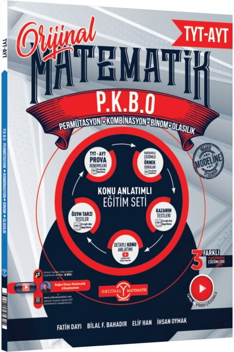 Orijinal Yayınları TYT AYT Matematik Permütasyon Kombinasyon Binom Olasılık Konu Anlatımlı Eğitim Seti Orijinal Yayınları TYT AYT Matematik Permütasyon Kombinasyon Binom Olasılık Konu Anlatımlı Eğitim Seti