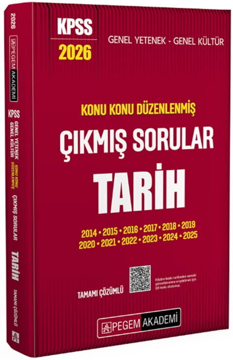 Pegem Akademi 2026 KPSS GYGK Tarih Konu Konu Düzenlenmiş Tamamı Çözümlü Çıkmış Sorular Pegem Akademi 2026 KPSS GYGK Tarih Konu Konu Düzenlenmiş Tamamı Çözümlü Çıkmış Sorular