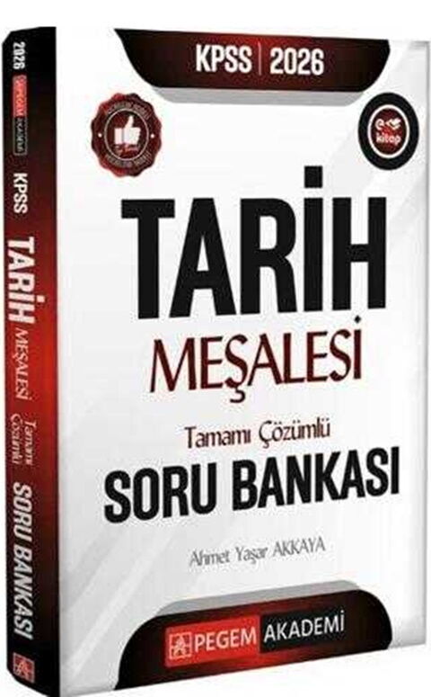 Pegem Akademi 2026 KPSS Tarih Meşalesi Tamamı Çözümlü Soru Bankası Pegem Akademi 2026 KPSS Tarih Meşalesi Tamamı Çözümlü Soru Bankası