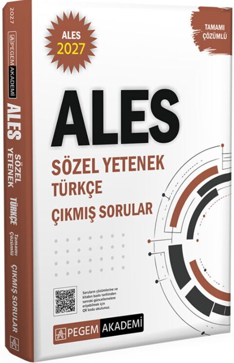 Pegem Akademi 2027 ALES Sözel Yetenek Türkçe Tamamı Çözümlü Çıkmış Sorular Pegem Akademi 2027 ALES Sözel Yetenek Türkçe Tamamı Çözümlü Çıkmış Sorular