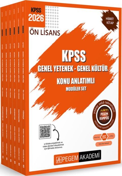 Pegem Yayınları 2026 KPSS Genel Yetenek Genel Kültür Önlisans Konu Anlatımlı Modüler Set Pegem Yayınları 2026 KPSS Genel Yetenek Genel Kültür Önlisans Konu Anlatımlı Modüler Set