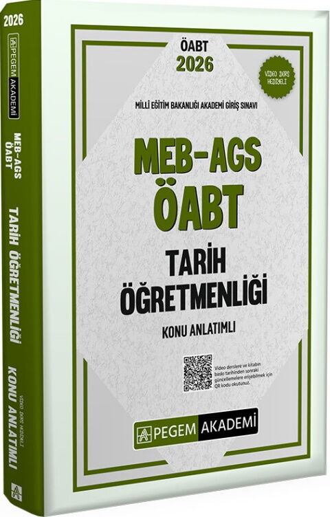 Pegem Yayınları 2026 MEB AGS ÖABT Tarih Öğretmenliği Konu Anlatımlı Pegem Yayınları 2026 MEB AGS ÖABT Tarih Öğretmenliği Konu Anlatımlı
