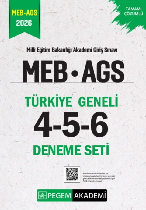 Pegem Yayınları 2026 MEB AGS Tamamı Çözümlü Türkiye Geneli 4-5-6 Deneme Seti Pegem Yayınları 2026 MEB AGS Tamamı Çözümlü Türkiye Geneli 4-5-6 Deneme Seti