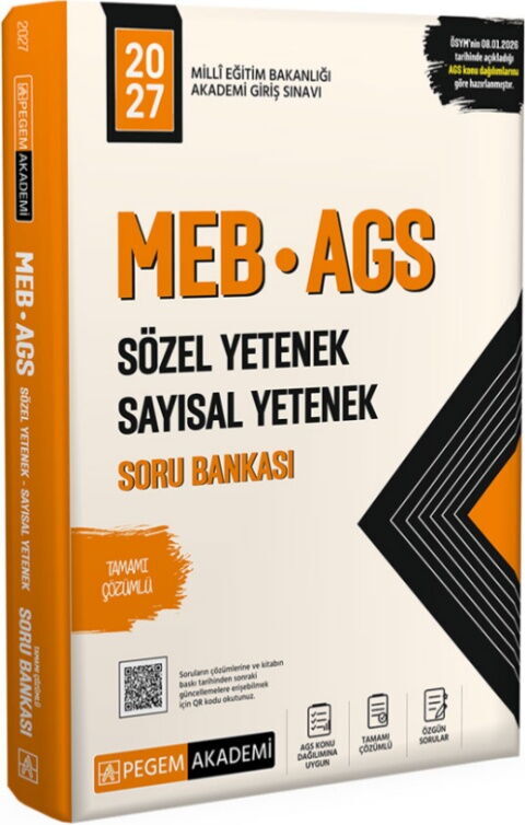 Pegem Yayınları 2027 MEB AGS Sözel Yetenek Sayısal Yetenek Soru Bankası Pegem Yayınları 2027 MEB AGS Sözel Yetenek Sayısal Yetenek Soru Bankası