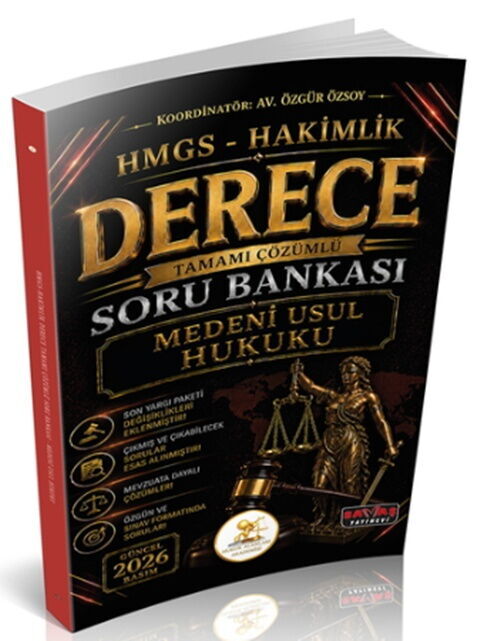 Savaş Yayınları 2026 HUKAL HMGS Hakimlik Derece Medeni Usul Hukuku Soru Bankası Savaş Yayınları 2026 HUKAL HMGS Hakimlik Derece Medeni Usul Hukuku Soru Bankası