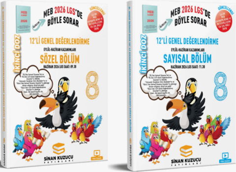 Sinan Kuzucu 2026 8. Sınıf İkinci Doz 12 li Değerlendirme Sınav Seti Sinan Kuzucu 2026 8. Sınıf İkinci Doz 12 li Değerlendirme Sınav Seti